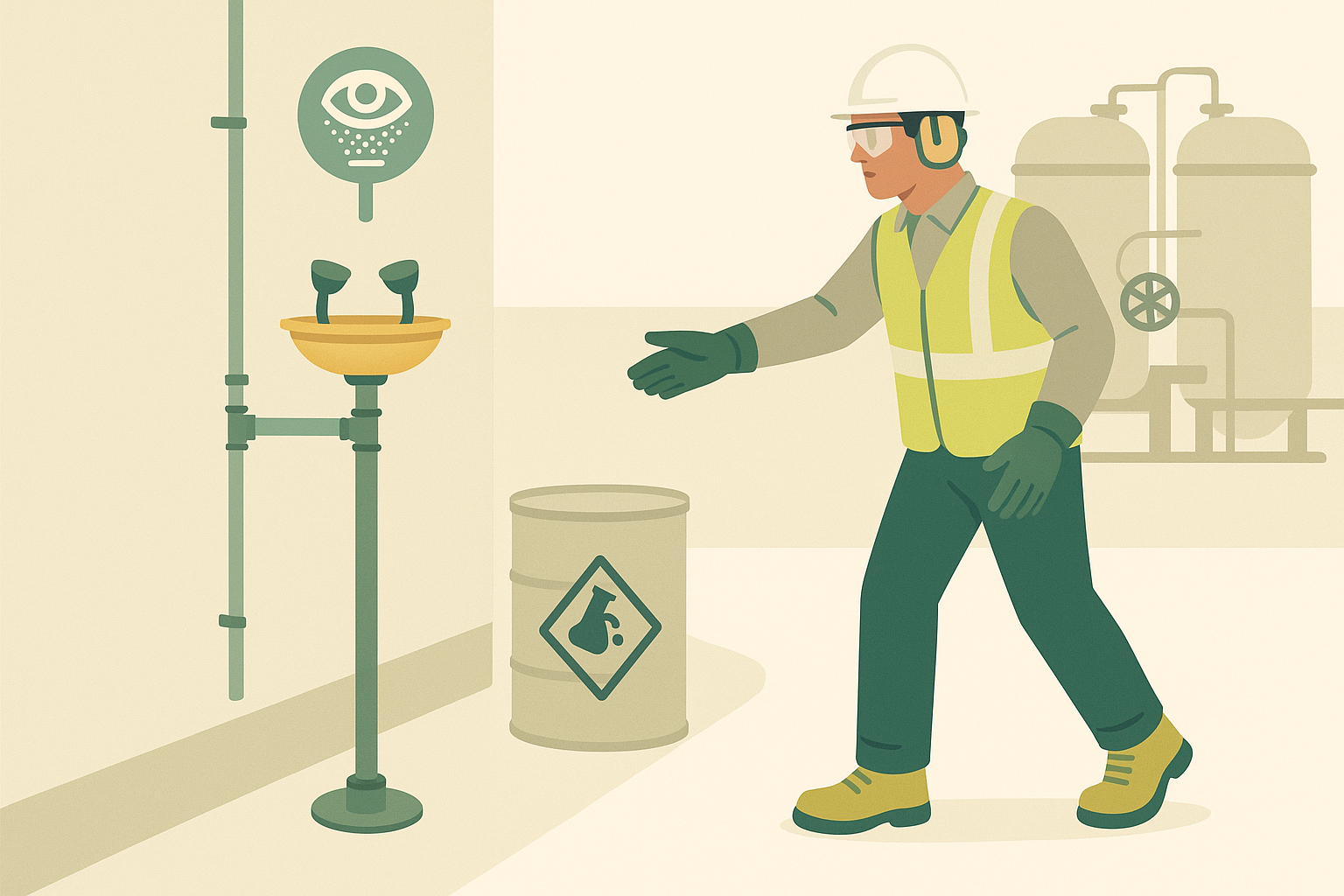 Know Your Eyewash: Ten Seconds to the Station — industrial safety guidance from SafetyNet Inc.