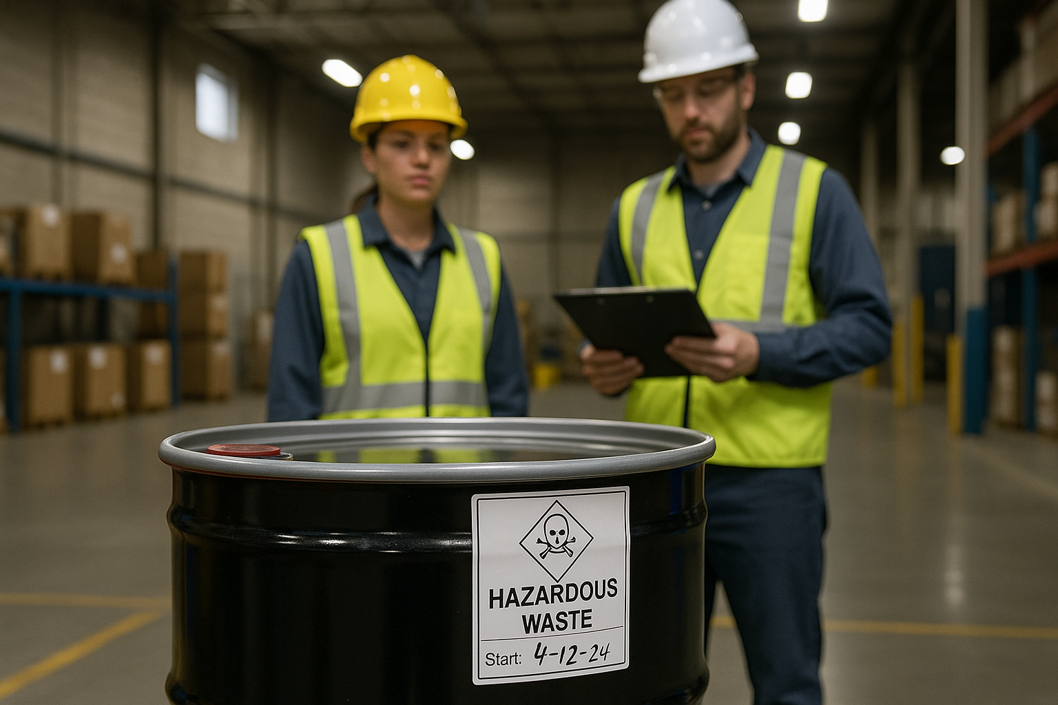 2026 QuickTake: Date Hazardous Waste Containers the Same Day — industrial safety guidance from SafetyNet Inc.
