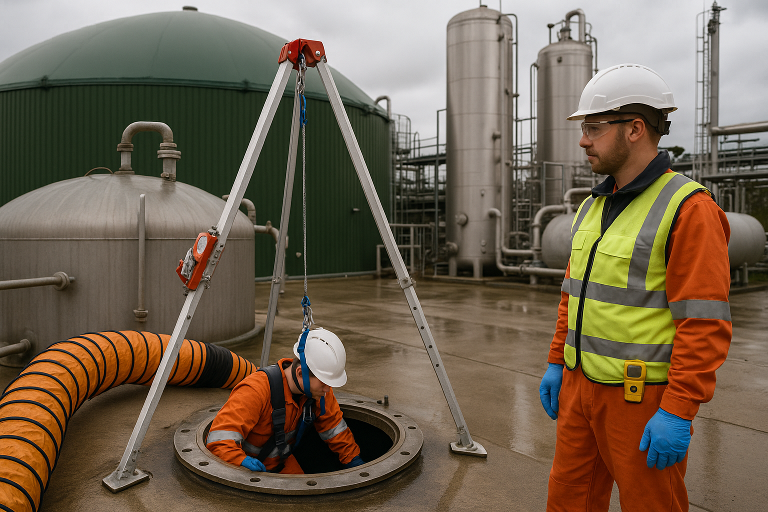 Confined Spaces in Digesters and Tanks: Lessons for Renewable Gas Facilities — industrial safety guidance from SafetyNet Inc.