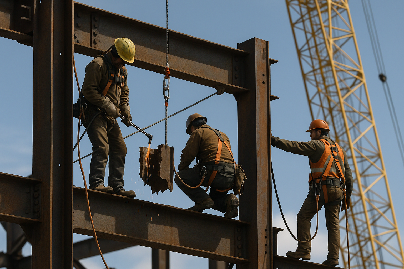 Structural Fall Arrest Forces in Heavy Construction and Demolition — industrial safety guidance from SafetyNet Inc.