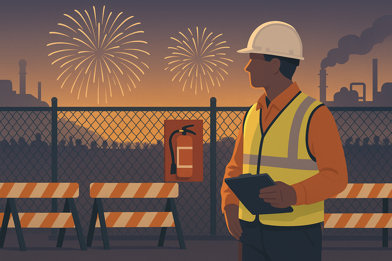 Fireworks Safety: Keep Celebration Hazards Out of the Workplace — industrial safety guidance from SafetyNet Inc.