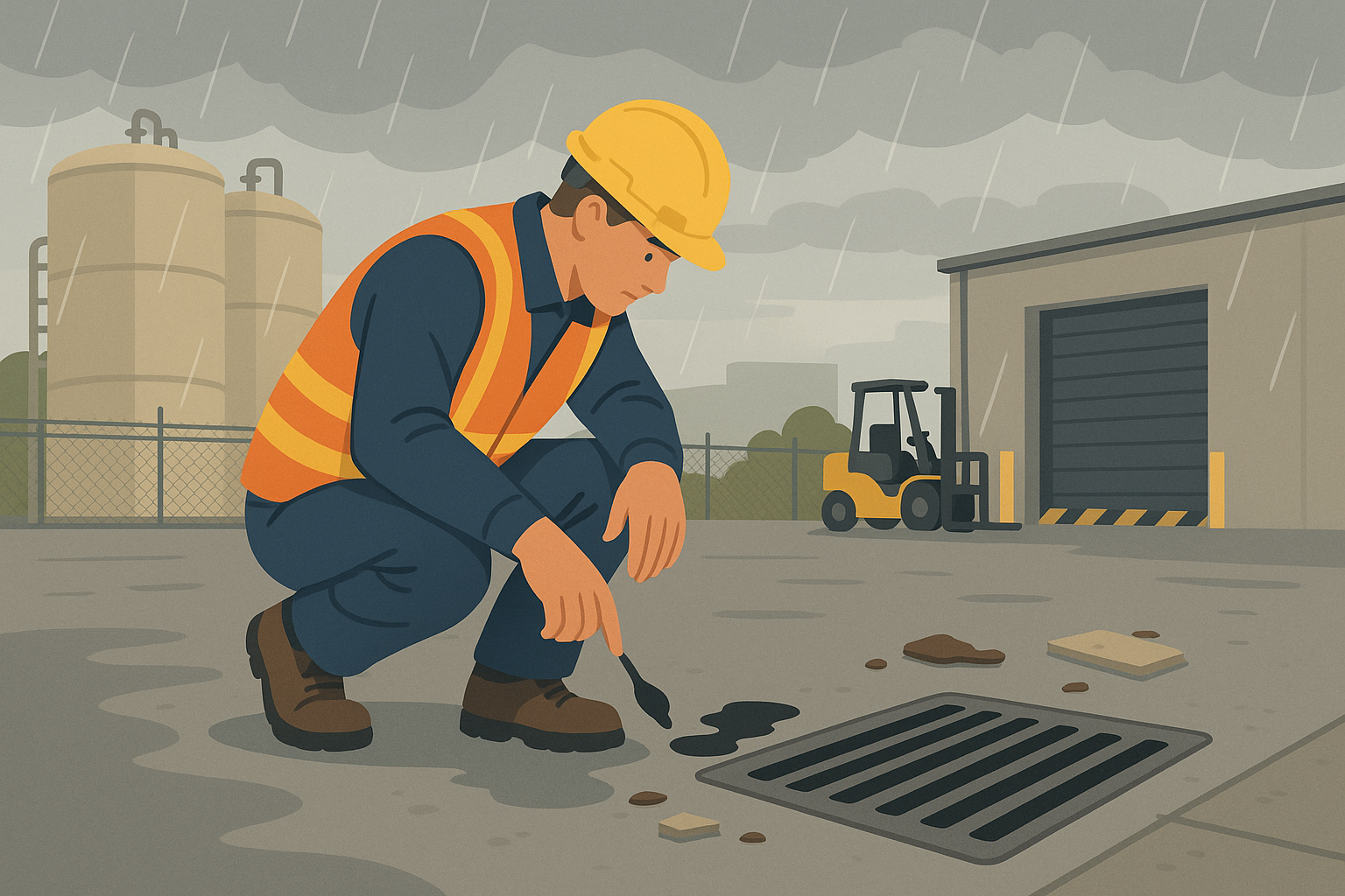 Before the Rain: Pre-Shift Checks to Keep Storm Drains Clean — industrial safety guidance from SafetyNet Inc.