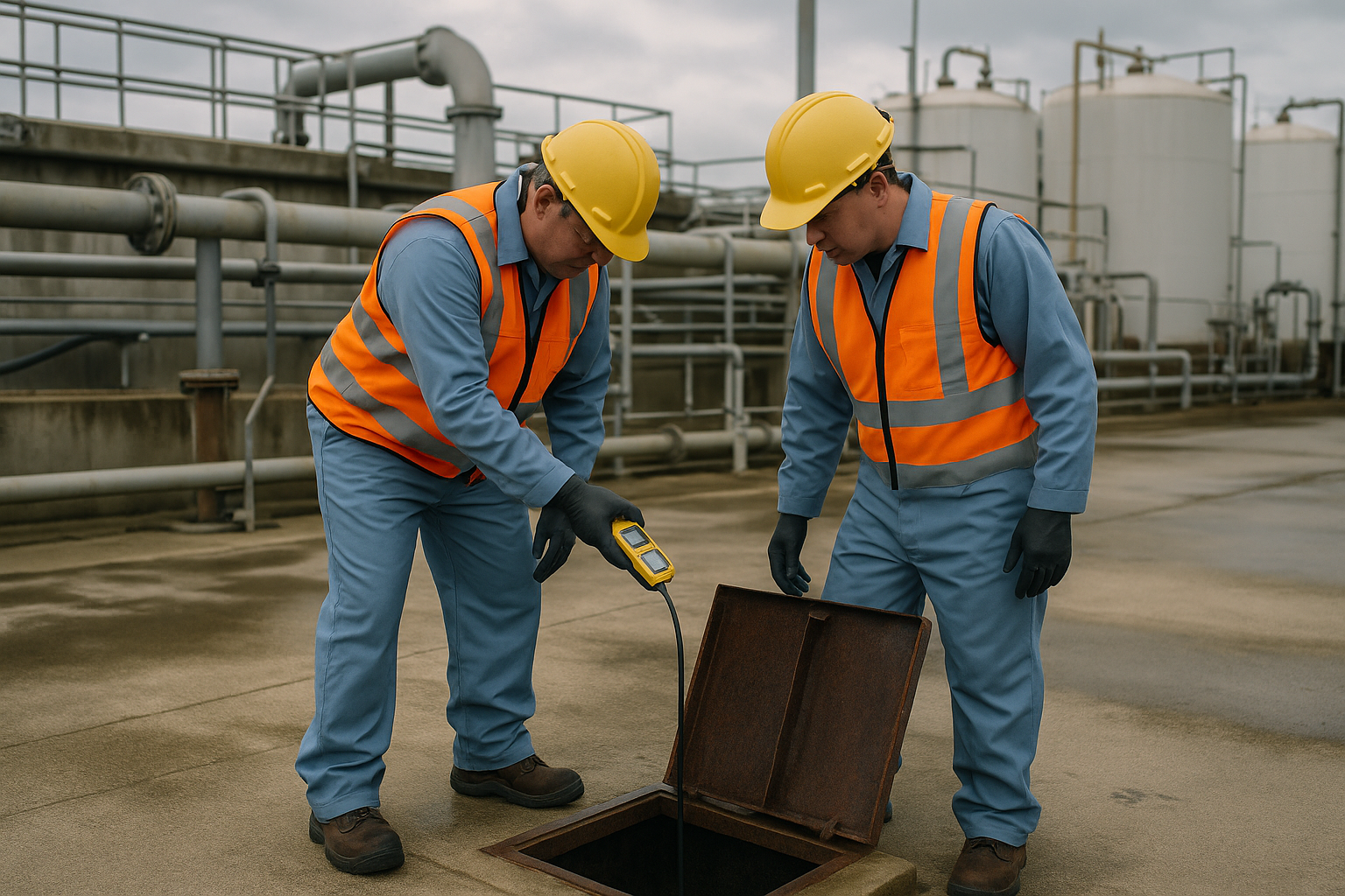 Hidden Chemical and Confined Space Risks at Wastewater Facilities — industrial safety guidance from SafetyNet Inc.