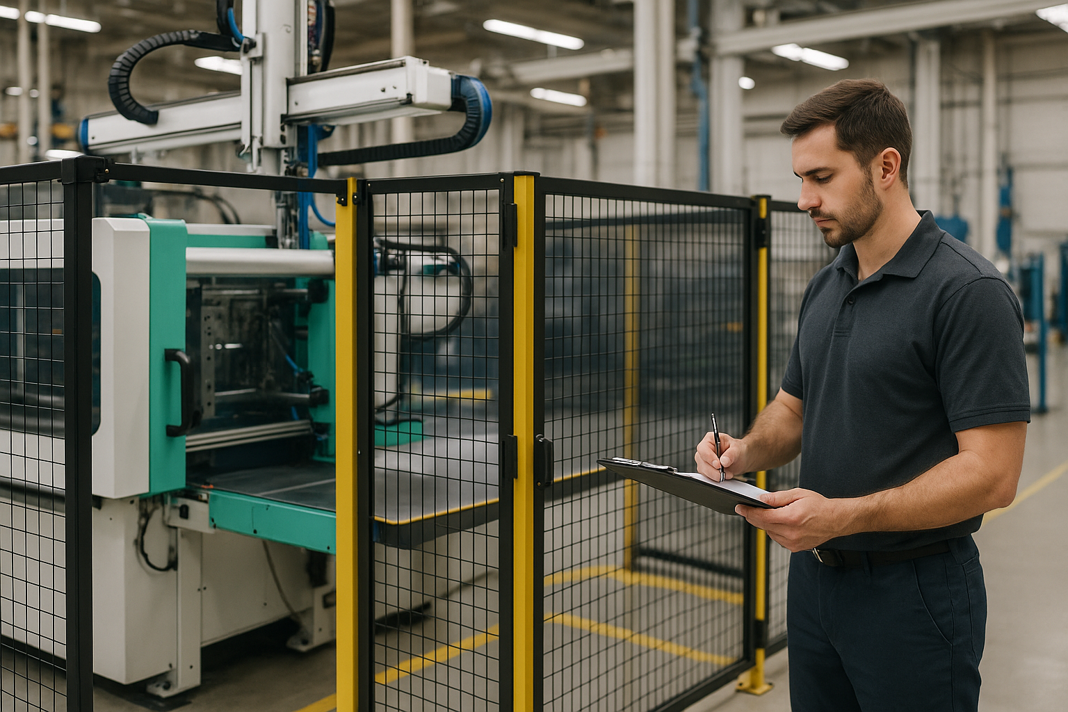 ANSI/SPI B151.1 Guarding: 5 Injection Molding Interlock Priorities for 2026 — industrial safety guidance from SafetyNet Inc.